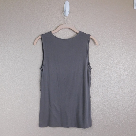 Ann Taylor Taupe Ruffle Tiered Tank - Picture 2 of 3